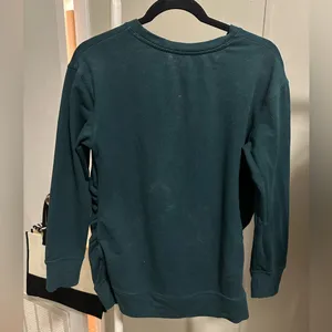 Embroidered Mama Isabel Maternity Women’s Dark Green Pullover size small thumbnail 5