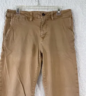 American Eagle Next Level Flex Slim Straight Tan Khaki Pants 32x32 Soft Stretch thumbnail 4
