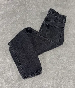 Abercrombie Fitch Women Jeans Size‎ 26/2 R Black Ankle Straight Ultra High Rise thumbnail 1