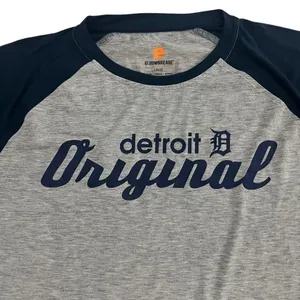 Detroit D Original Baseball Tee Size Large Gray thumbnail 5