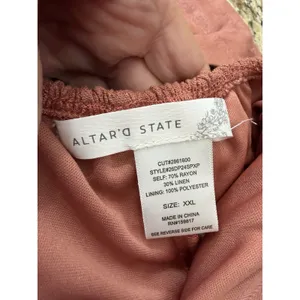 Altar'd State Women's Metallic Copper Tie Back Mini Dress size XXL NWT thumbnail 7