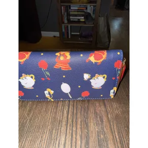 Beauty and the Beast Navy Zip Around Wristlet Wallet Mrs Potts Lumiere thumbnail 3