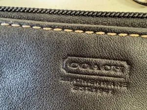 Coach Black Leather Wristlet Wallet Mini Classic thumbnail 8