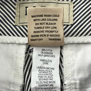 L.L. Bean Favorite Fit Curvy Striped Cotton Straight Leg Pants Hemmed 6T thumbnail 5