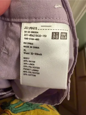 Uniqlo Wide Leg Pants in Light Lavender thumbnail 3