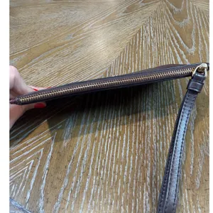 Coach Signature Slim Wristlet Card Case Burgundy Black Brown thumbnail 4