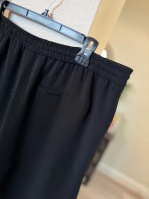 A New Day Wide Leg Pull On Pants Size XL Black Drawstring Crepe thumbnail 5