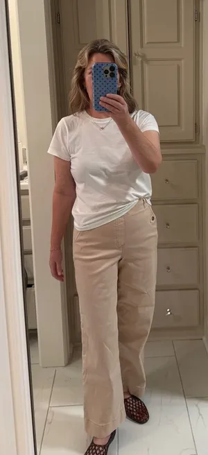 SPANX Wide-Leg Pull-On Pants in Peachy Beige thumbnail 1
