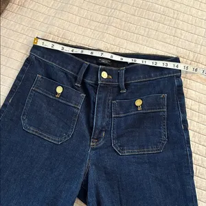 J. Crew dark wash Slim wide-leg sailor jean in all-day stretch 27”​ thumbnail 4