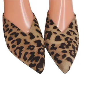 Pointed leopard print retro Low MULE 2” Sz 5.5‎ Brown thumbnail 4
