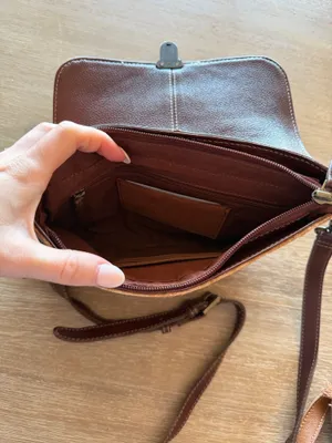 Myra Bags Ridge Morning Glory Leather and Hairon Crossbody thumbnail 7