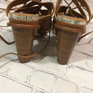 Calvin Klein Penelope tan strappy heels thumbnail 6