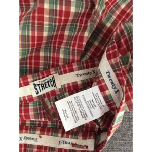 Wrangler Twenty X Red Green Plaid Stretch Casual Pants Womens 11 Average thumbnail 4