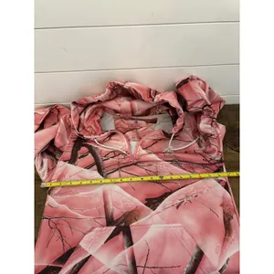 Legendary Whitetails Pink Camo Quarter Zip Hoodie Women's Medium Fleece Lined‎ thumbnail 8