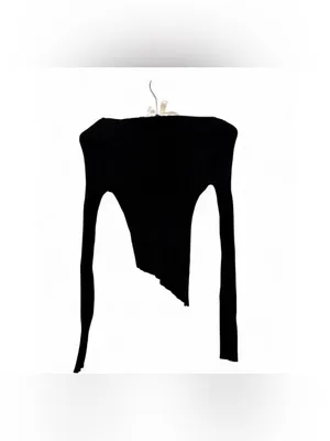 Lulus Women’s Yanis Black Ribbed Asymmetrical Cutout Long Sleeve Sweater Size XS thumbnail 12