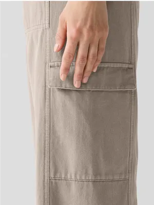 Eileen Fisher Garment-Dyed Utility Organic Cotton Cargo Pant Sz XS thumbnail 3
