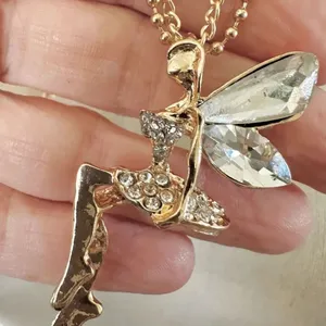 Fairy Pendant Necklace Gold thumbnail 3