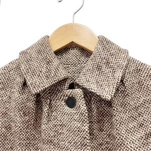 Vintage 1950s Tweed Maxi Coat Small Brown Hand Tailored Dumas California thumbnail 11