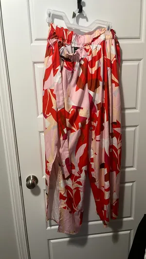 SheIn Floral Summer Pants with Slits thumbnail 2