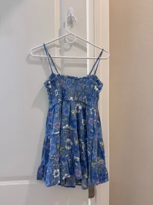 Aeropostale Blue Floral Tie-Front Sundress thumbnail 2
