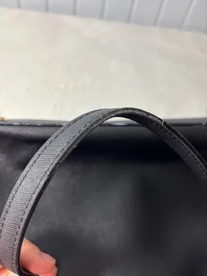 Kate Spade New York Leather Cow Black Saffiano Tote with Gold Plaque‎ thumbnail 15