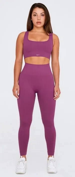 SET ACTIVE Sculptflex High Rise Leggings Purple Size M thumbnail 1