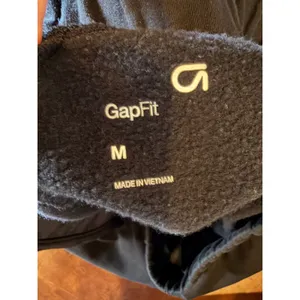 Gap‎ GapFit All Elements Fleece Joggers Women Medium Black Zip Hem Athleisure thumbnail 8