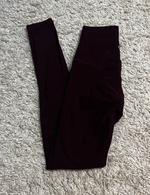 Lululemon Super High Rise Align Leggings 28” Size 2 Garnet thumbnail 2