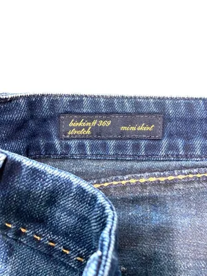Citizens Of Humanity Birkin Micro Mini Skirt Blue Size 31 Y2K Festival Summer thumbnail 3