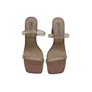 Steve Madden Size 8 High Heel Sandals Beige With Clear Straps thumbnail 2