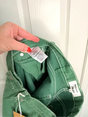Reformation NWT Green Grass High-Rise Straight‎ Jeans Size 26 thumbnail 5