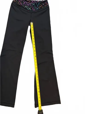 Y2K Victoria’s Secret XS Low Rise Black Flare Yoga Pants Multicolor Logo thumbnail 4