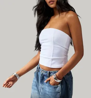Missguided Bandeau Crop Top thumbnail 1