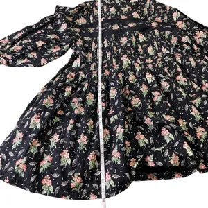 Pilcro Anthropologie NWT Large Long‎ Sleeve Mock Neck Swing Mini Dress Floral thumbnail 11