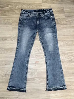 Fleur by Miss Me Y2K Western Bling Fleur De Lis Embellished Bootcut Jeans thumbnail 1