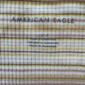 American Eagle Outfitters Striped Halter Tank Top Cropped Sleeveless Y2K Crop L thumbnail 7