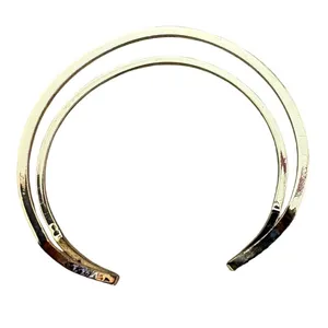 Victorias Secret Gold Tone Crystal Geometric Double Band Cuff Bracelet‎ thumbnail 2