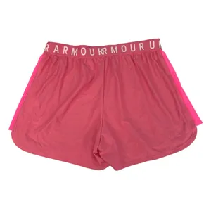Under Armour Pink Spell Out Waistband Elastic Yoga Pull On Athletic Short Size M thumbnail 2