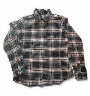 Carhartt Women’s Hamilton Flannel Shirt M 8/10 Navy Plaid 102260 Fall 2016 thumbnail 1