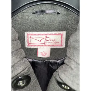 Pink Envelope Macys Pea Coat Purple Jacket Double Breast Small Grey thumbnail 5