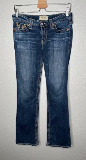 Big Star Maddie Embroidered back pocket Bootcut Jeans Womens Size 26R thumbnail 1