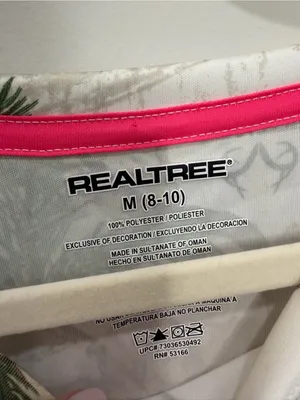 Realtree‎ White Pink Camo Long Sleeve Hunting Shirt Size Medium thumbnail 3