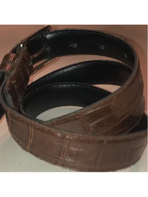 Brown Faux Leather Embossed Belt thumbnail 2
