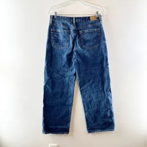 American Eagle Curvy Mid Rise Stovepipe Straight Leg Dark Wash Jeans Blue 10 thumbnail 5