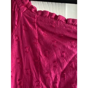 Old Navy Fit Flare Dress Womens Size XL Pink Clip Dot Puff Sleeve Smocked Cotton thumbnail 2