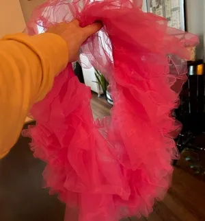 Pink Puffy Tulle Skirt/Wrap thumbnail 1