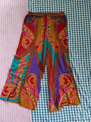 Colorful Pattern Loose Fit Pants Multiple Size M thumbnail 2