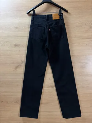 Levi’s Women’s Rib Cage Straight Ankle Jeans Black 25 thumbnail 6