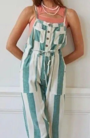 Urban Outfitters Bailey Linen Overall Jumpsuit I Org: $79 thumbnail 2