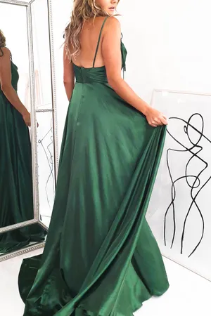 Cinderella Divine Oh Hello Clothing Emerald Green Formal Maxi Dress thumbnail 3